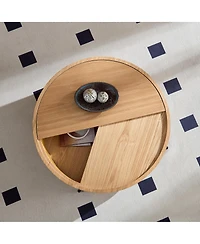 Streamdale Furniture Round Coffee Table with Storage Modern Accent Tea Table