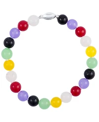 Macy's 2-Pc. Multi Color Quartz Necklace and Bracelet Set in Sterling Silver