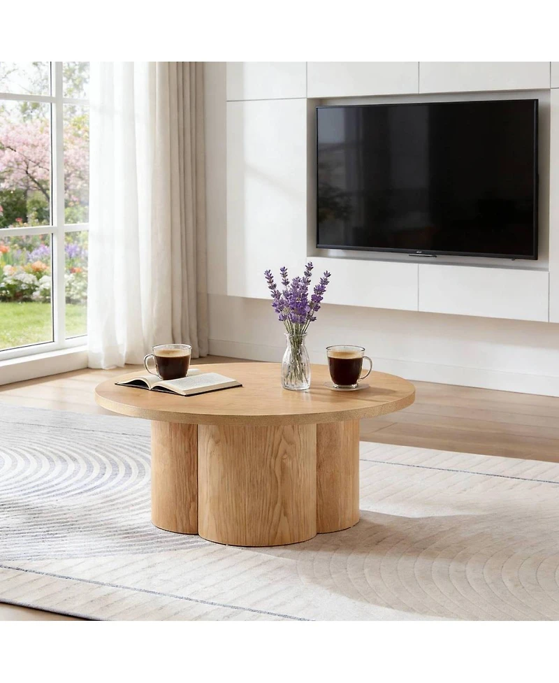 Streamdale Furniture Round Modern Coffee/Accent Table for Living Room/Office/Bedroom