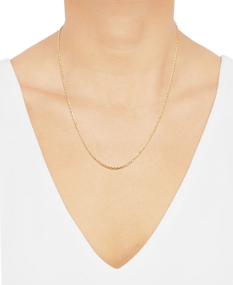 Macy's Solid Rope Chain Necklace in 14k Yellow Gold