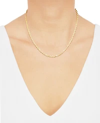Macy's Hollow Rope Chain Necklace in 10k Yellow Gold
