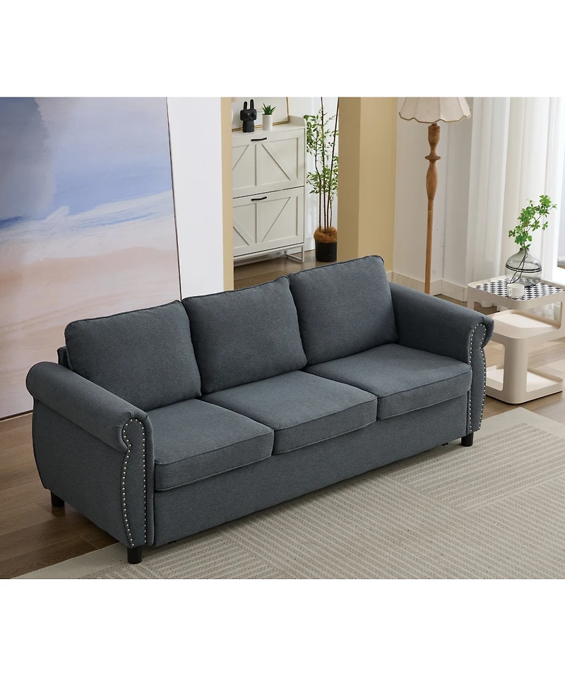 Streamdale Furniture 2-in-1 Queen Convertible Sleeper Sofa Bed, Pull Out Couch Bed