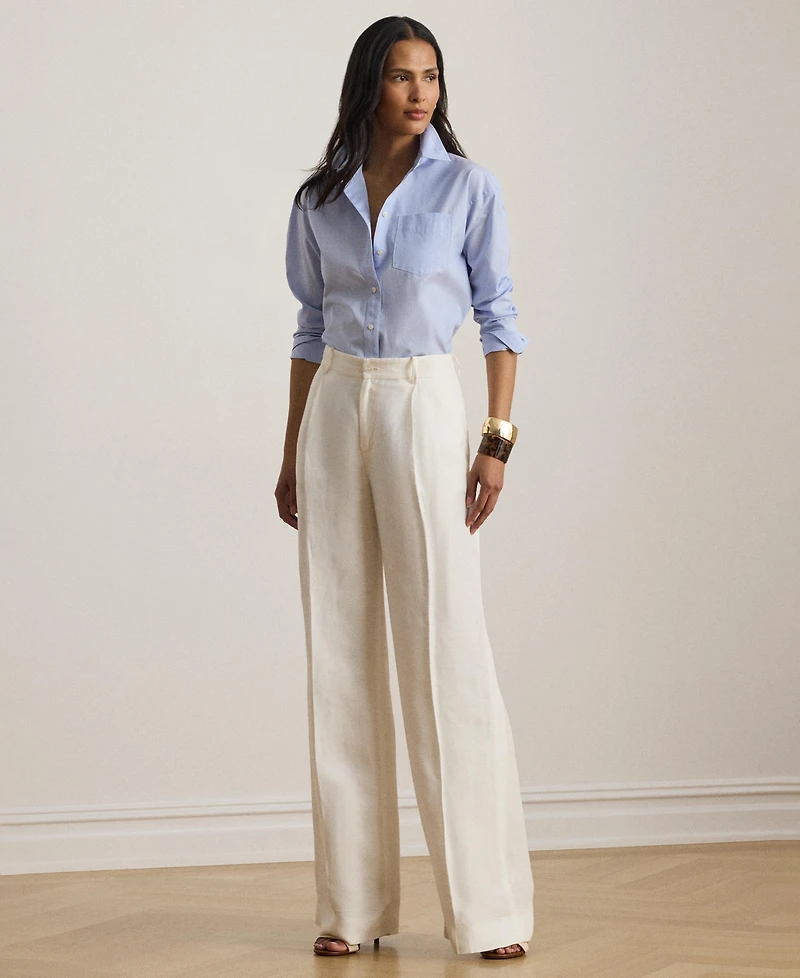 Lauren Ralph Women's Spread Collar Relaxed Fit Shirt