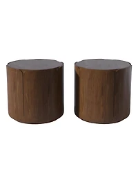 Streamdale Furniture Set of 2 Outdoor Round Side Table
