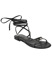 Marc Fisher Ltd Women's Este Leather Strappy Tie-Up Sandals