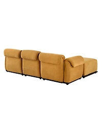 Streamdale Furniture 93" L chenille modular sofa with iron frame