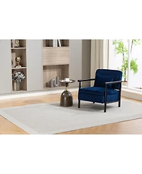 Streamdale Furniture Storage Chair, Mid Century Modern Accent Chair with Wood Frame