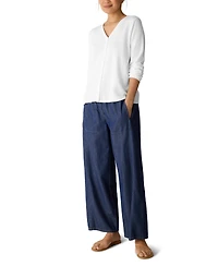 Eileen Fisher Women's V-Neck Long-Sleeve Top, Regular & Plus