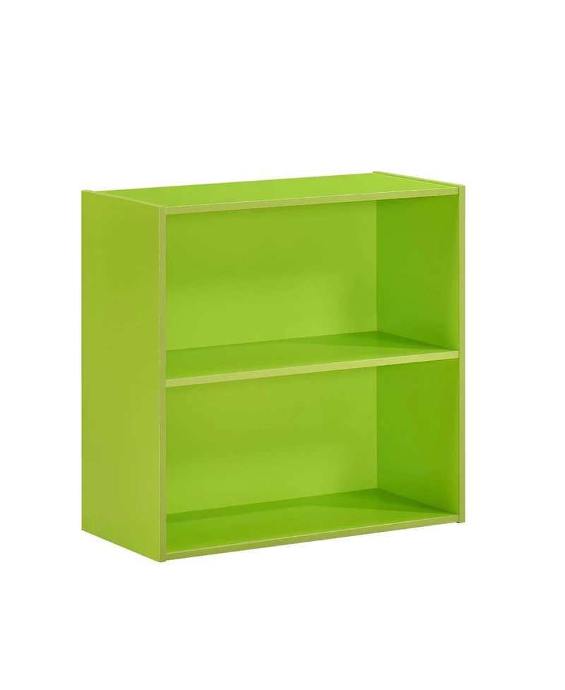 Kings Brand Furniture White Wood 2-Tier Shelf Bookcase Storage Organizer