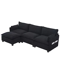 Streamdale Furniture 102" Oversized Modular Sectional Sofa with Movable Ottoman