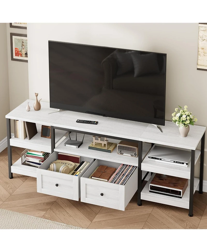 gaomon 79" Tv Cabinet with Drawers & Shelves