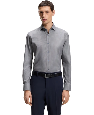 Boss by Hugo Men's Stretch Cotton Structured Slim-Fit Dress Shirt