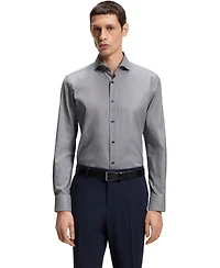Boss by Hugo Men's Stretch Cotton Structured Slim-Fit Dress Shirt