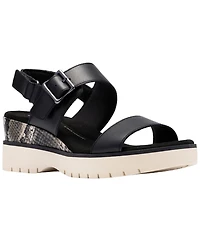 Clarks Women's Diaz Rose Wedge Round Toe Sandals