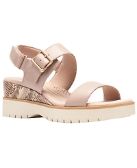 Clarks Women's Diaz Rose Wedge Round Toe Sandals