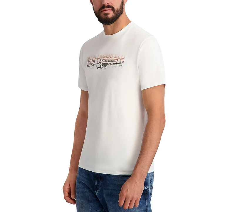 Karl Lagerfeld Paris Men's Logo Detail T-Shirt