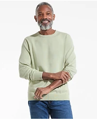 Lands' End Men's Fine Gauge Cotton Crew Neck Sweater