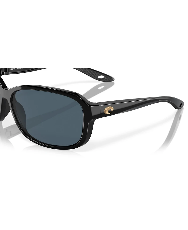 Costa Del Mar Women's Square Seadrift Polarized Sunglasses, 6S9114