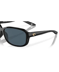 Costa Del Mar Women's Square Seadrift Polarized Sunglasses, 6S9114