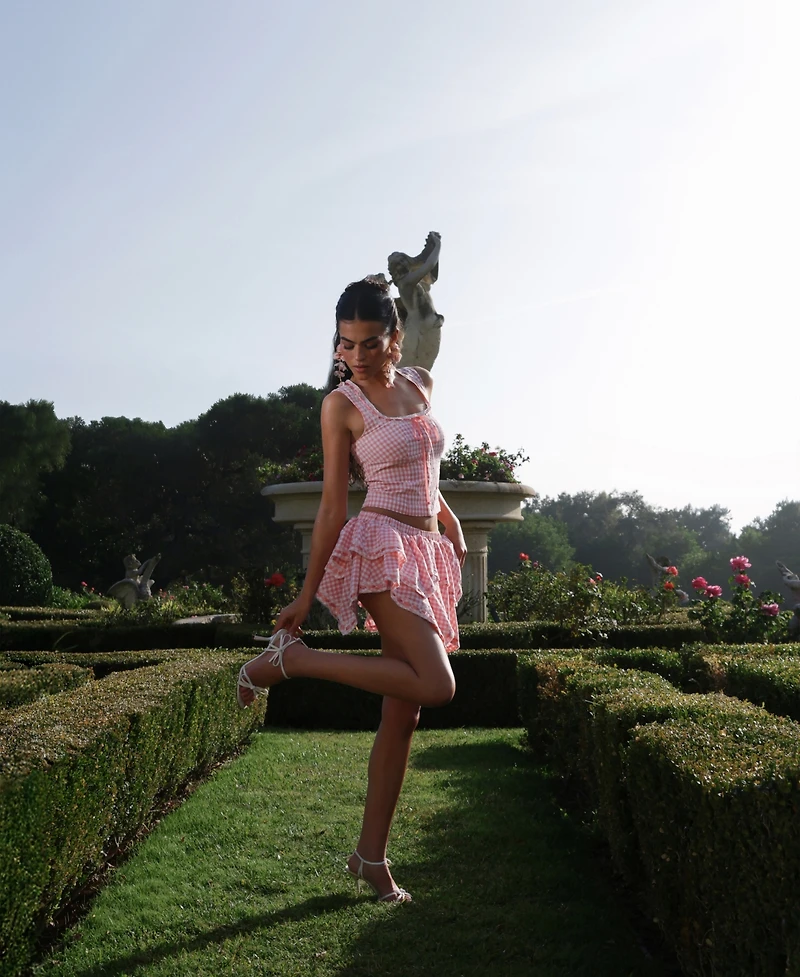 Avec Les Filles Women's A-Line Mini Skirt