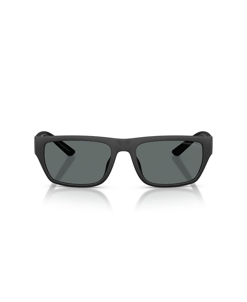 Emporio Armani Men's Rectangle Polarized Sunglasses, EA4267U