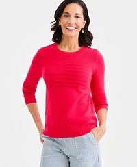 Style & Co Women's Cotton Crewneck Flag Sweater, Exclusively at Macy's