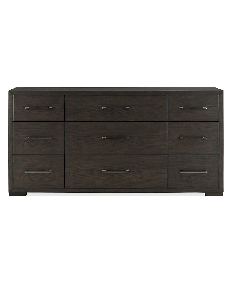 Ryder 3-Pc. Oak veneer California King Bed, Dresser and Nightstand Set