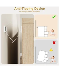 gaomon 4-Drawer Dresser for Bedroom, Natural Oak Wooden Nightstand Chest with Large Storage, Beige