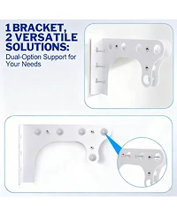 Yigii Expandable Steel Closet Shelves,Wall/Side Mount, Holds 220 lbs