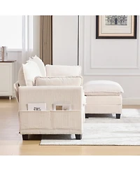 Streamdale Furniture 102" Oversized Modular Sectional Sofa with Movable Ottoman