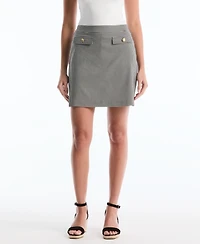 Rafaella Petite Gingham Flap Pocket Skort