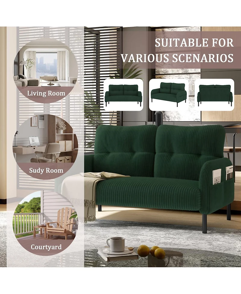 Streamdale Furniture corduroy double sofa for living rooms & bedrooms