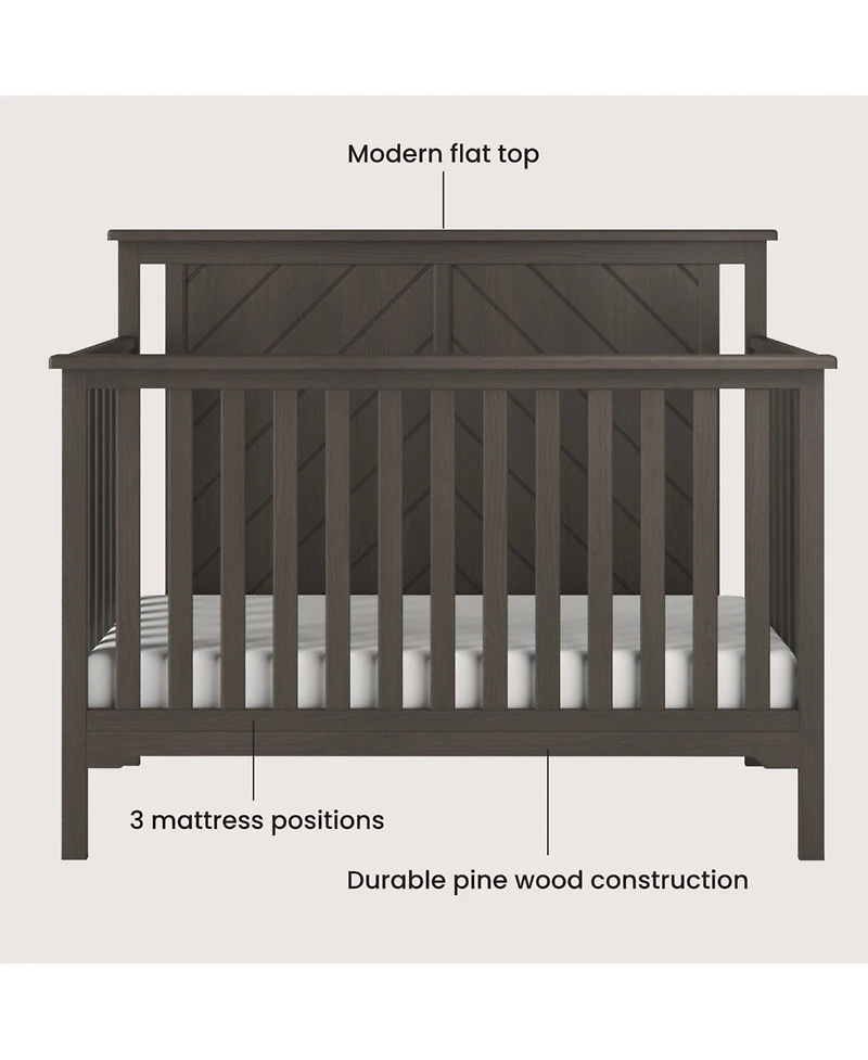 Child Craft Hampton Flat Top 4-in-1 Convertible Crib