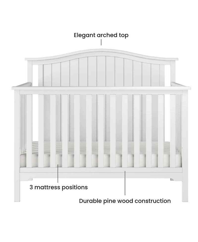 Child Craft Hampton Arch Top 4-in-1 Convertible Crib