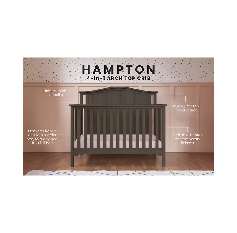 Child Craft Hampton Arch Top 4-in-1 Convertible Crib