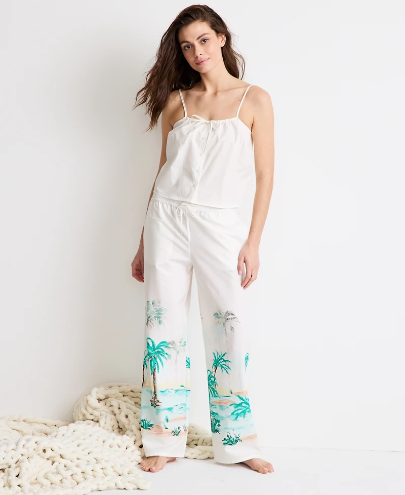 State of Day Women's Tie Front Tank & Pant Set, Macy's Exclusive