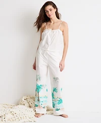 State of Day Women's Tie Front Tank & Pant Set, Macy's Exclusive