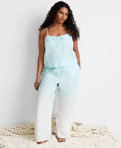 State of Day Women's Tie Front Tank & Pant Pajama Set, Macy's Exclusive
