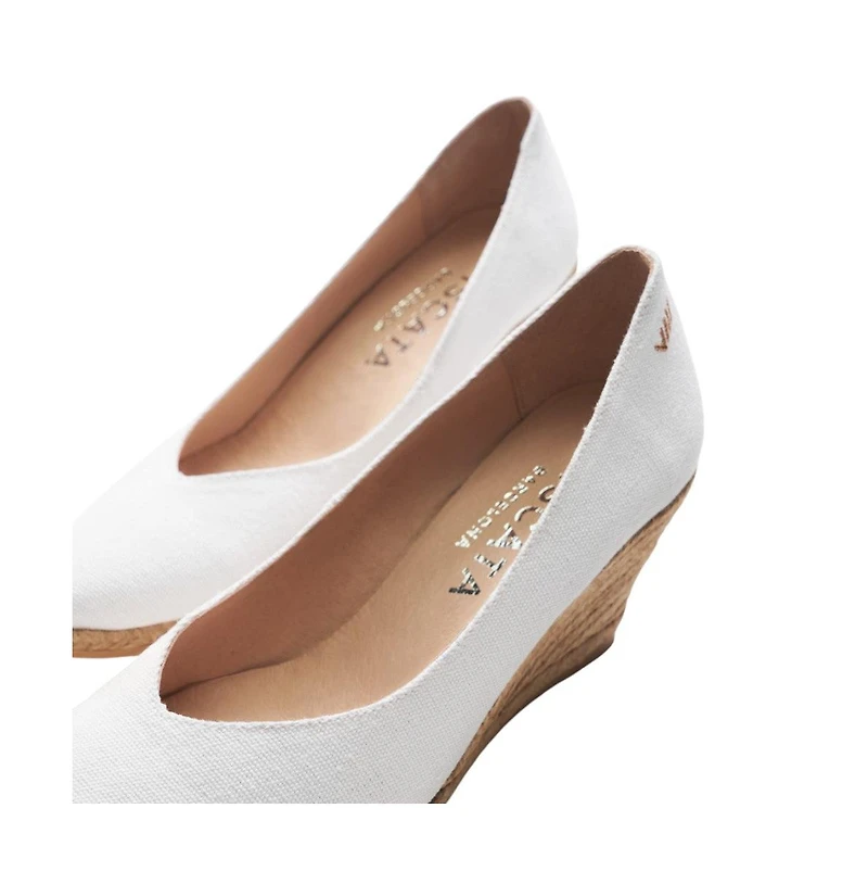 Roses Limited Edition Canvas V Cut Espadrille Wedges