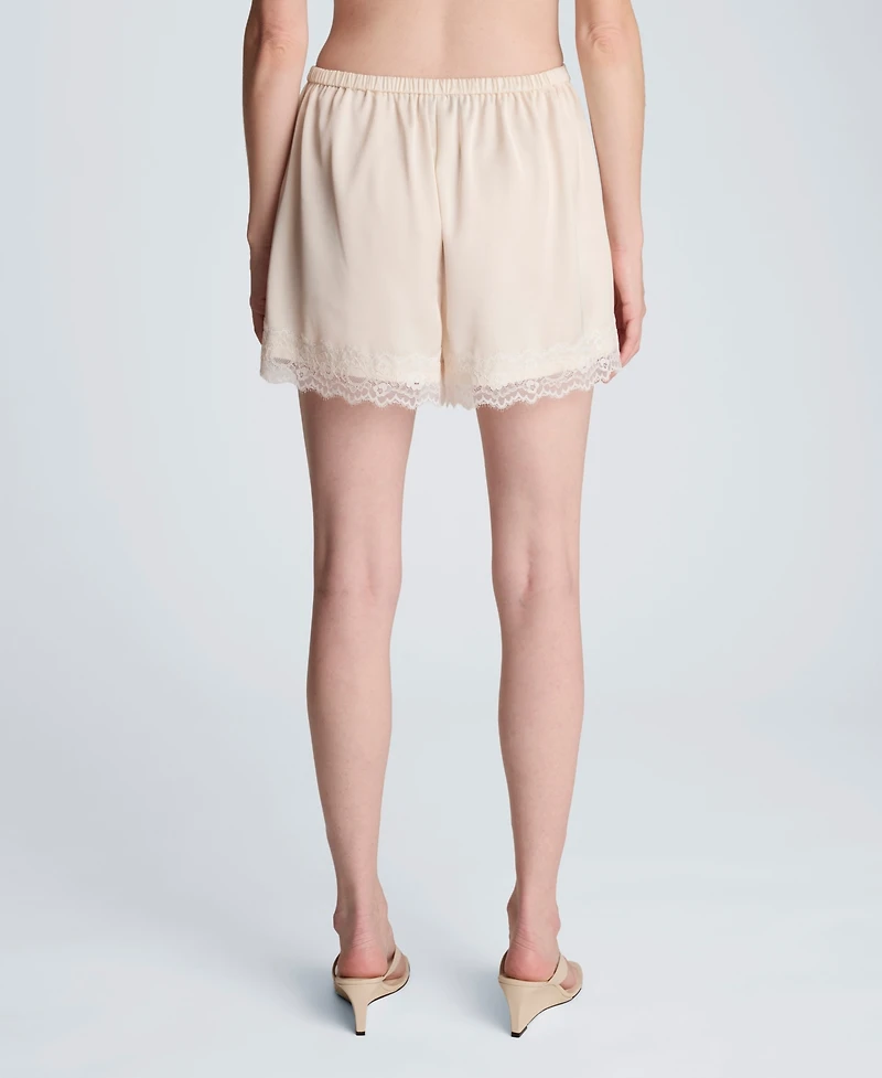 Kenneth Cole Women's Mid-Rise Lace Pull-On Shorts