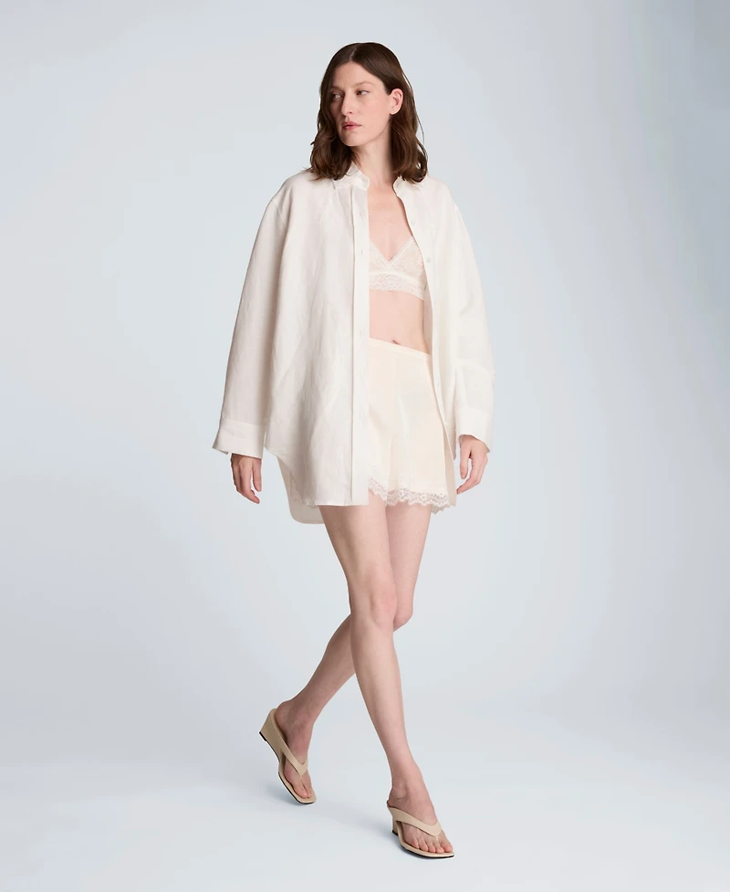 Kenneth Cole Women's Mid-Rise Lace Pull-On Shorts