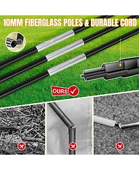 Joyaire Pro-Grade Kids Backyard Soccer Goal, Tear-Resistant 5-Layer Polyester Net & 10mm Poles, 7x5ft Portable Pop Up Training Set with 4 Ball