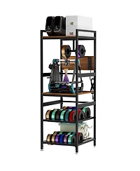 Streamdale Furniture 3D Printer Stand with Filament Storage & Power Panel, Metal Frame Workstation