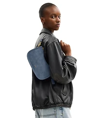 Coach Waverly Small Suede Shoulder Bag