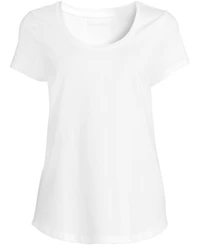 Lands' End Women's Short Sleeve Lightweight Jersey Scoop Neck T-shirt