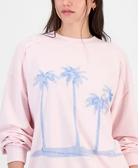 Rebel Veil Juniors' Beaded Graphic-Print Sweatshirt