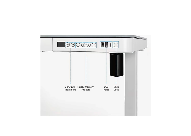 FlexiSpot EW8W Height Adjustable Standing Desk, White
