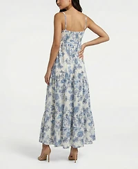 Taylor Women's Floral V-Neck A-Line Dress