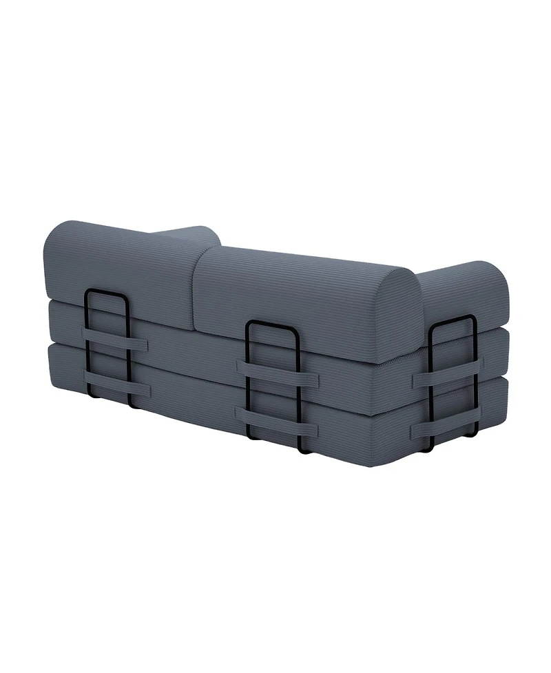 Streamdale Furniture Corduroy Convertible Sleeper Sofa Bed with Pillow