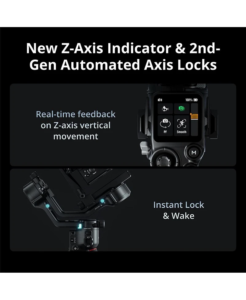 Dji Rs 5 Handheld Gimbal Stabilizer + Wireless Microphone Set + Usb Wall Charger